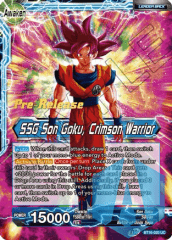 Son Goku // SSG Son Goku, Crimson Warrior - BT16-020 - UC - Pre-release (Realm of the Gods)